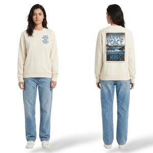 SCOTCH & SODA 1O0% Organic Cotton Butter Yellow Graphic Sweatshirt Large